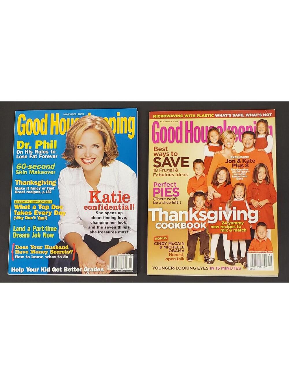 Good Housekeeping Magazine Lot: November 2003 and November 2006 Issues VG